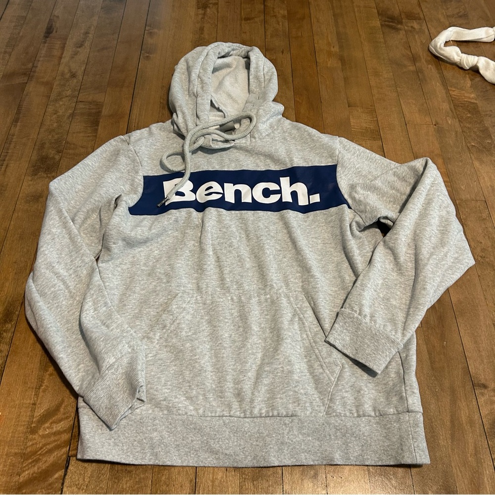 Bench Heather Gray Logo Hoodie Sweatshirt